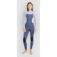 Billabong Synergy 3/2 Mm Junior Long Sleeve Back Zip Neoprene Suit Violet 16 Years Fille