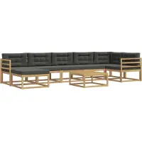 vidaXL Ensemble de salon de jardin 8 pièces, blanc et anthracite
