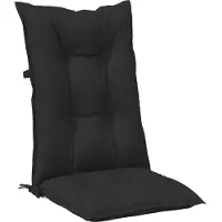 vidaXL Lot de 4 coussins pour chaises à dossier haut, noir chiné