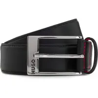 HUGO pour homme. 50541174 Ceinture Specchio noire (85 cm), Casuel, Cuir