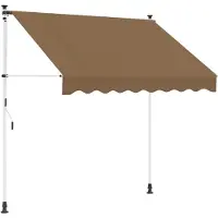 vidaXL Store à enroulement manuel beige 350 cm