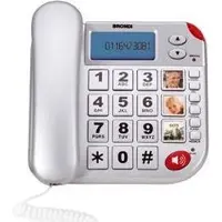 Brondi Téléphone analogique Super Bravo Plus avec identification de l'appelant Blanc