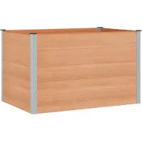 vidaXL , jardinière surélevée, couleur marron, 150 x 100 x 91 cm, en WPC et aluminium