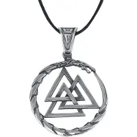 EtNox hard and heavy Collier de - Valknut - pour Unisexe - couleur argent - Taille Standard