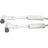 EDM Rallonge Tv Coudée 10m Câble Coaxial Tv Coudé Avec Filtre, 10 Mètres -