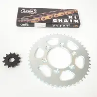 Afam Kit Chaîne Pour Moto Rieju 50 Rr Sm Spike 12x48 Pas 420 / 08001608 Neuf