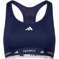 Adidas Soutien-gorge de sport bleu foncé / blanc