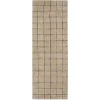 Lorena Canals Tapis mosaïque laine ambre 80x230cm