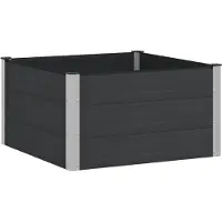vidaXL , jardinière surélevée noire, 100 x 100 x 54 cm, en WPC et aluminium
