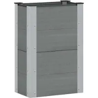 vidaXL Jardinière surélevée grise, 50 x 30 x 72 cm, en WPC et aluminium