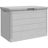 vidaXL Coffre à coussins d'extérieur Gris 77,5x44,5x53 cm Polypropylène
