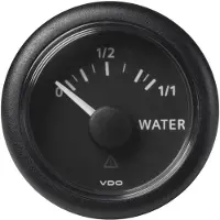 VDO 3-180 Ohm Fresh Water Level Instrument Argenté 52 mm