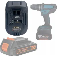 Rosfix Adaptateur Batterie BPS18M – Convertisseur 18V Black+Decker/Stanley/Porter Cable vers Makita LXT | Compatible BL1850 BL1840 BL1830