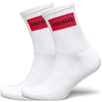 HUGO Chaussettes rouge feu / noir / blanc