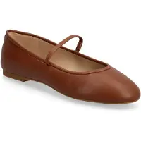 Lauren-ftw pour femme. 802977874002 Pantoufles Jayna en cuir nappa marron (41), Plat, Aucun, Boucle, Casuel, Classique