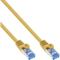 InLine câble patch, Cat.6A, S/FTP, TPE (LSZH), CCA, jaune, 10m
