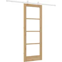 vidaXL Porte coulissante ORKDAL, 73,5 x 198,5 cm, en bois massif de pin et verre