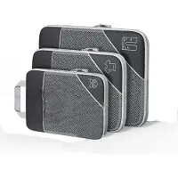 INF Sac de voyage avec cube de compression pour l'organisation - 3 pièces Black