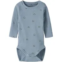Name it Body m/l - Rib - NbmHaball - Ashley Blue av. Chaussures - - 68 - Body M/L