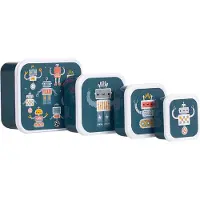 A Little Lovely Company Kit de Boîtes à Repas - 4 pces - Robots - - UneTaille - Boîte à Repas