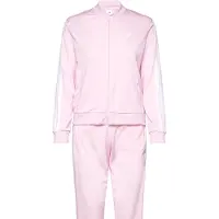 Adidas Essentials 3 Stripes Tracksuit Rose L Femme