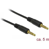 DeLOCK Câble jack 3,5 mm 5 broches Fiche mâle-fiche mâle 5 m noir -