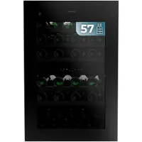 Cecotec Cave à vin encastrable Bolero GrandSommelier Duo 57000, finition noire mate, avec compresseur, capacité de 57 bouteilles, dimensions 88,5 x 60 cm