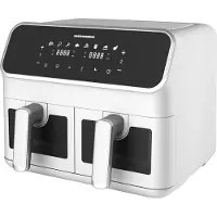 Heinner Friteuza dubla cu aer cald HAF-H8DB17WH, 1700W, 8L, display digital, touch, 8 programe, alb