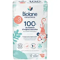 Biolane - Couches Naturelles Taille 3 - Ultra-Absorbant Pas de Fuite - 52 unités 52 pc(s) Bandage(S)