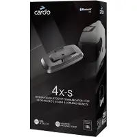 Cardo 4X-S Bluetooth Système de communication : pack unique pour casques de moto Shoei Gen 3