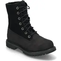 Timberland pour femme. TB18149A0011 Bottes en cuir Authentic Mid Warm noir (40 W), Plat, Lacets, Casuel