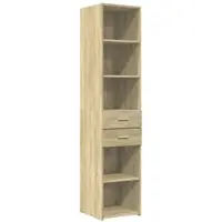 vidaXL Highboard chêne Sonoma 40x42,5x185 cm Matériau dérivé du bois