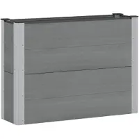 vidaXL Jardinière surélevée grise, 100 x 30 x 72 cm, en WPC et aluminium