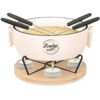 No name Fondue à la bougie avec 4 piques No Name Cook Concept Blanc