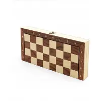 BE-ACTIVE.PL Jeu d'échecs 3 en 1 Jeu d'échecs magnétique en bois 34 cm pour 2 personnes pour enfants et adultes