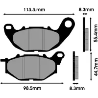 Polini Plaquette De Frein Pour Moto Yamaha 300 Yzf-R3 Après 2016 Neuf