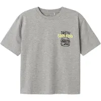 Name it T-Shirt - NkmTibilbo - Grey Melange av. Imprimé - - 6 ans (116) - T-Shirt