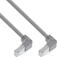 InLine S-76603U-2.67 Patchkabel oben/unten gewinkelt, S/FTP (PiMf), Cat.6, 250MHz, PVC, Kupfer, grau, 2,67m