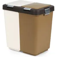 Orion Poubelle avec 2 compartiments de 10L chacun, ouverture clic