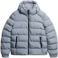 Superdry pour homme. M5011905A Veste de sport à capuche grise (3XL), Casuel, Polyester