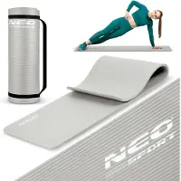 Neo-Sport Tapis de Pilates Tapis de sport Tapis de gymnastique 183 x 60 cm - 192.200 gris