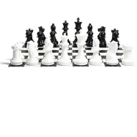 Ubergames XXL grand jeu d'échecs + 2 sacs de transport- protégé contre les UV - 41 cm roi