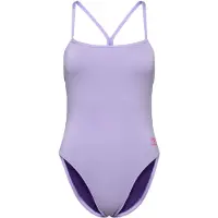 Speedo Female Solid V-back 2.0 Swimsuit Violet UK 34 Femme