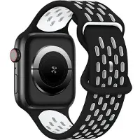 Beline pasek Apple Watch New Sport Silicone 38/40/41mm czarno-biały black/white box (Silicone), Sangles de montre, Noir, Blanc