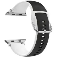 Beline pasek Apple Watch Silico Leather 42/44/45/49mm czarno-biały /black-white box