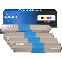 PrintAbout Toner compatible pour OKI 44469803 - 4 couleurs - Multipack