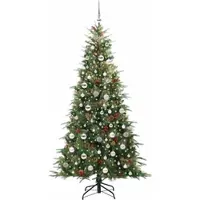 vidaXL Sapin de Noël Artificiel à Branches Articulées Vert 210 cm
