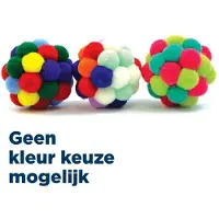 Happy pet : assortiment de balles à pompons Tabby Patch