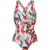 LASCANA Maillot de bain crème / bleu clair / violet / orange