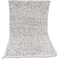 Safaary Couvre-lit marocain Handira Couverture blanche 110 x 195cm